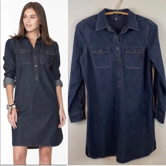 Chaps Dresses Chaps Denim Shirt Dress Size S Poshmark